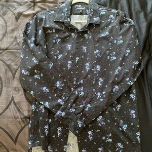 Express Slim Floral Dress Shirt